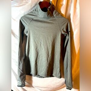 Nike Pro running jacket women’s medium gray dri fit zippered mock neck